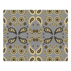 Floral Folk Damask Pattern Fantasy Flowers Floral Geometric Fantasy Double Sided Flano Blanket (large)  by Eskimos