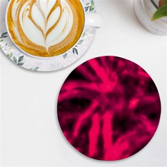 Purple Abstract Stars Uv Print Round Tile Coaster