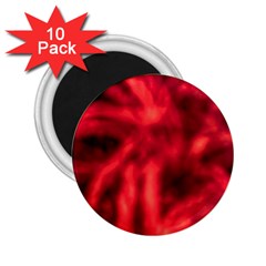 Cadmium Red Abstract Stars 2 25  Magnets (10 Pack)  by DimitriosArt