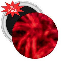 Cadmium Red Abstract Stars 3  Magnets (10 Pack) 