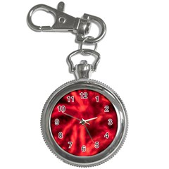 Cadmium Red Abstract Stars Key Chain Watches