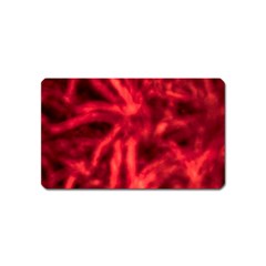 Cadmium Red Abstract Stars Magnet (name Card) by DimitriosArt