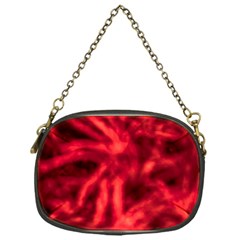 Cadmium Red Abstract Stars Chain Purse (one Side) by DimitriosArt