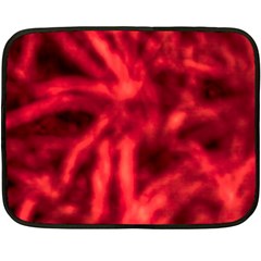 Cadmium Red Abstract Stars Fleece Blanket (mini)