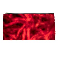Cadmium Red Abstract Stars Pencil Case