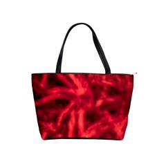 Cadmium Red Abstract Stars Classic Shoulder Handbag