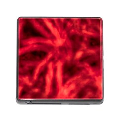 Cadmium Red Abstract Stars Memory Card Reader (square 5 Slot) by DimitriosArt