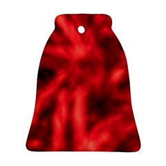 Cadmium Red Abstract Stars Ornament (bell)