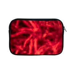 Cadmium Red Abstract Stars Apple Ipad Mini Zipper Cases by DimitriosArt