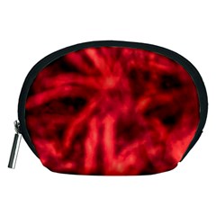 Cadmium Red Abstract Stars Accessory Pouch (medium)