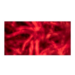 Cadmium Red Abstract Stars Satin Wrap
