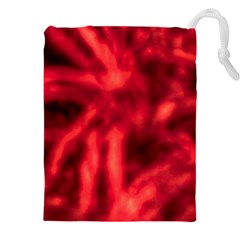 Cadmium Red Abstract Stars Drawstring Pouch (5xl)