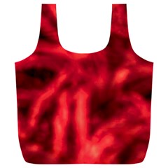 Cadmium Red Abstract Stars Full Print Recycle Bag (xxl)