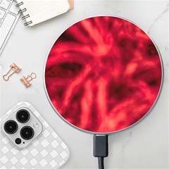 Cadmium Red Abstract Stars Wireless Charger by DimitriosArt