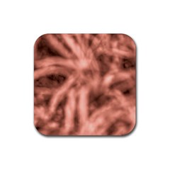 Rose Abstract Stars Rubber Coaster (square)