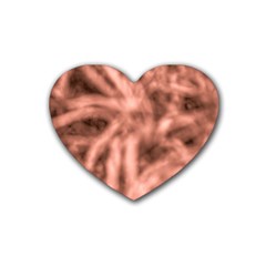 Rose Abstract Stars Rubber Coaster (heart)