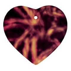 Topaz  Abstract Stars Heart Ornament (two Sides)