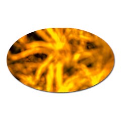 Golden Abstract Stars Oval Magnet