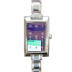 Gradient Rectangle Italian Charm Watch