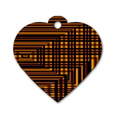 Gradient Dog Tag Heart (one Side) by Sparkle