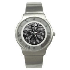 Bw Creepy Fantasy Scene Artwork Stainless Steel Watch by dflcprintsclothing