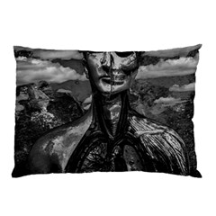 Bw Creepy Fantasy Scene Artwork Pillow Case by dflcprintsclothing