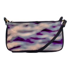 Orange  Waves Abstract Series No1 Shoulder Clutch Bag by DimitriosArt