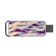 Orange  Waves Abstract Series No1 Portable Usb Flash (one Side) by DimitriosArt