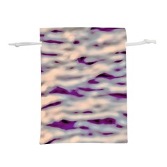 Orange  Waves Abstract Series No1 Lightweight Drawstring Pouch (m) by DimitriosArt