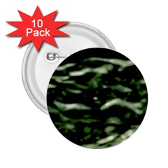 Green  Waves Abstract Series No5 2 25  Buttons (10 Pack)  by DimitriosArt