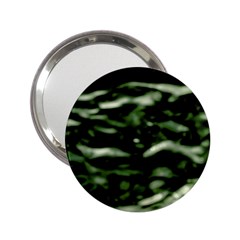 Green  Waves Abstract Series No5 2 25  Handbag Mirrors by DimitriosArt