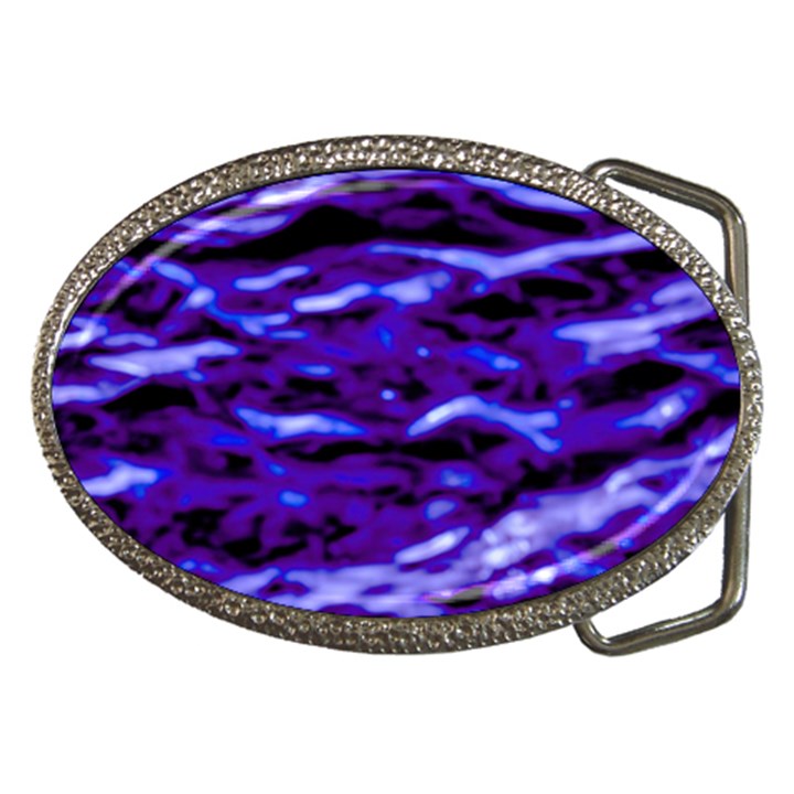 Purple  Waves Abstract Series No2 Belt Buckles