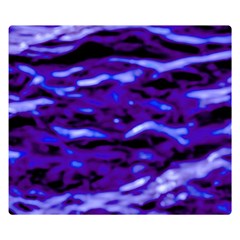 Purple  Waves Abstract Series No2 Double Sided Flano Blanket (small)  by DimitriosArt