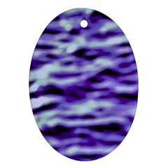 Purple  Waves Abstract Series No3 Ornament (oval) by DimitriosArt