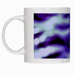 Purple  Waves Abstract Series No3 White Mugs by DimitriosArt