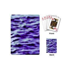 Purple  Waves Abstract Series No3 Playing Cards Single Design (mini) by DimitriosArt