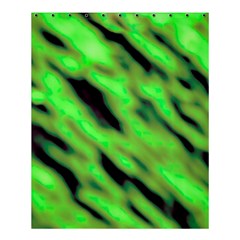 Green  Waves Abstract Series No7 Shower Curtain 60  X 72  (medium)  by DimitriosArt