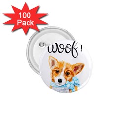 Welsh Corgi Pembrock With A Blue Bow 1 75  Buttons (100 Pack)  by ladynatali