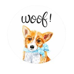 Welsh Corgi Pembrock With A Blue Bow Mini Round Pill Box by ladynatali