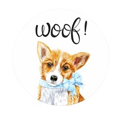 Welsh Corgi Pembrock With A Blue Bow Mini Round Pill Box (pack Of 3) by ladynatali