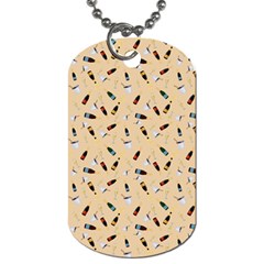 Festive Champagne Dog Tag (two Sides) by SychEva