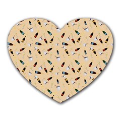 Festive Champagne Heart Mousepads by SychEva