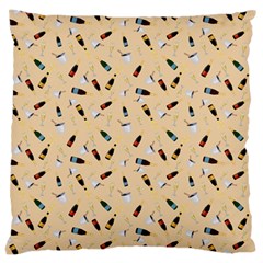 Festive Champagne Large Cushion Case (one Side) by SychEva