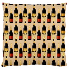 Champagne For The Holiday Large Flano Cushion Case (one Side) by SychEva