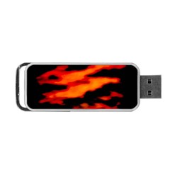 Red  Waves Abstract Series No13 Portable Usb Flash (one Side) by DimitriosArt