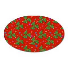 Christmas Trees Oval Magnet by SychEva