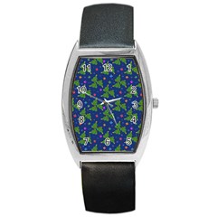 Christmas Trees Barrel Style Metal Watch by SychEva