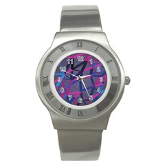 3d Lovely Geo Lines Stainless Steel Watch by Uniqued