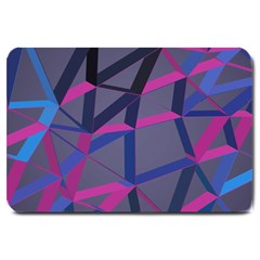 3d Lovely Geo Lines Large Doormat  by Uniqued