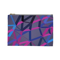 3d Lovely Geo Lines Cosmetic Bag (large) by Uniqued